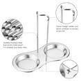 thumbnail image 3 of Zootealy Stainless Steel Spoon Rest and Pot Lid Holder Pan Rack Stand Kitchen Utensils Holders Stove Organizer Home Storage Soup Spoon Rests Kitchen Tools, 3 of 8