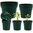 thumbnail image 6 of 10 Pack Green Plastic Planter Pots, 10 Inch Thick with Multiple Drainage Holes, for Herbs, Strawberries, Flowers - Indoor/Outdoor, 6 of 11