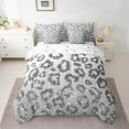 thumbnail image 2 of Feelyou Cheetah Leopard Print Twin Bedding Sets 7pcs, Grey Glitter Diamond Comforter Set, 2 of 8