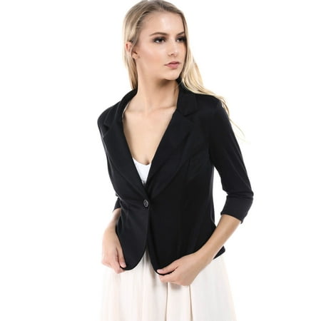 - Salt Tree Women's Fashion Magazine Double Breasted Lace Back Blazer