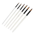thumbnail image 4 of Set 6Pcs Paint Brush Set 6 Sizes Hand Made Soft Bristles Two Colors Nylon White Oil Paint Brush Set For Gouache Watercolor, 4 of 8