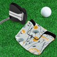 thumbnail image 5 of Haosy Scattered Dandilion Floral Golf Mallet Putter Cover Strong Magnetic Leather Golf Club Headcover Closure, 5 of 7