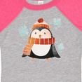 thumbnail image 4 of Inktastic Cute Winter Penguin in Hat and Scarf with Snowflakes Boys or Girls Baby Bodysuit, 4 of 5