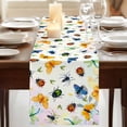 thumbnail image 3 of Table Runners 72 Inches Long Dress Scarves, Spring Butterfly Dragonfly Farmhouse Kitchen/Dining Table Runner, Coffee Tablerunners, Botanical Floral Colorful 14x72 Inch, 3 of 9