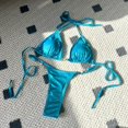 thumbnail image 3 of BKQCNKM Bikini Sets for Women, Micro Bikini, Triangle Bikini, String Bikini, Blue L, 3 of 5
