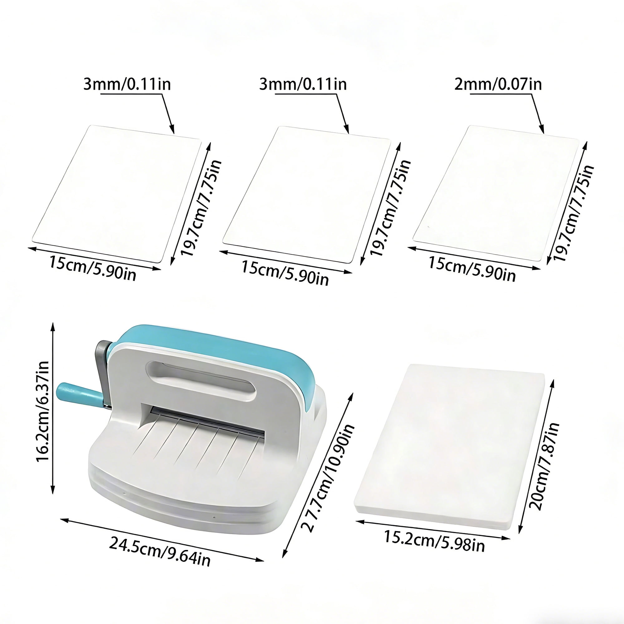 INSMART Die Cutting Machine,Manual Embossing Machine with Starter Kit,Die cutting and Embossing Machine for Card Making, Scrapbooking, DIY Crafts