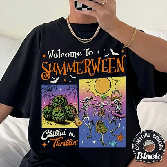Welcome to Summerween Shirt, Chillin’ & Thrillin' Shirt, Funny Halloween Shirt, Summer Halloween Shirt, Summerween T-Shirt