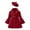 Red, variant on Mercatoo Toddler Baby Girls Wool Blend Solid Color Coat Flare Long Sleeve Lapel Trench with Hats Winter Warm Clothes Sets