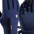 thumbnail image 4 of Guantes de snowboard Zulema a prueba de viento con cremallera Ajustable Antideslizante Azul oscuro, 4 of 8