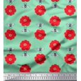 thumbnail image 1 of Soimoi Poly Crepe Fabric Floral & Bee Insects Fabric Prints by Yard 42 Inch Wide, 1 of 3
