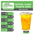 thumbnail image 4 of [50 Count] 14 oz Clear Plastic Disposable PET Cups with Lids | Crystal Clear PET Cup | Cold Smoothie | Iced Coffee Go Cups | Ideal for Coffee, Parfait, Juice, Soda, Cocktail, Party Cups (14OZ), 4 of 7