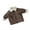 Brown, variant on KYAIGUO Fall Newborn Lapel Coat for Boys Girls Winter Thick down Fleece Jacket Super Warm Fleece Jacket Solid Color Button Outerwear