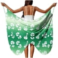 thumbnail image 2 of Yourumao St. Patrick's Butterfly Beach Cover Up for Women Clover Printed Sarong Coverup Spaghetti Strap Wrap Dresses Beach Vacation Bathing Suits, 2 of 9