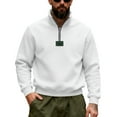 thumbnail image 1 of Ceisia Men Slim Fit Fashion Solid Color Long Sleeve Stand Collar Gift Zipper Casual Daily Party Wear Shirt Top, 1 of 8