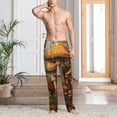 thumbnail image 6 of Lsque Vintage Cloud Mushroom Print Men's Pajama Pants, Lounge Pant - Comfortable Home Wear,Elastic Waistband, Stylish Design-Large, 6 of 9