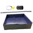 thumbnail image 4 of Plato de ducha plegable y portátil para camping con manguera de desagüe, fabricado en PVC, de fácil instalación. Ideal para caravanas, camping y masco Gris Azul 86x86x25cm, 4 of 9