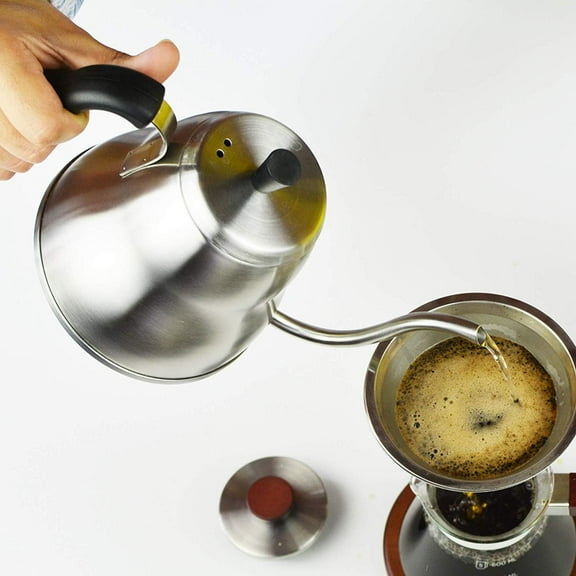 Stainless Steel Gooseneck Kettle with Thermometer for Precise Pouring and Optimal Brewing