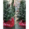 thumbnail image 4 of 3-foot fiber optic mini artificial christmas trees con 78 leds y sleigh base (2 pack), 4 of 10