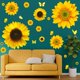thumbnail image 4 of Pegatinas de pared de girasoles - Calcomanías de pared de girasoles grandes Flores amarillas extraíbles para calcomanías de automóviles Niños Bebé Baño Sala de estar, 4 of 5