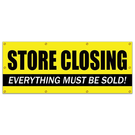 SignMission  36 x 96 in. Store Closing Banner Sign