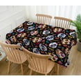 thumbnail image 2 of Dia DE Los Muertos Tablecloth Day of The Dead Sugar Skull Decor Mexican Fiesta Halloween Themed Party Decoration Kitchen Dining Room Table Cloth (60" x 84"), 2 of 4