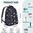 thumbnail image 5 of Monster Cartoon Truck Black Pattern Cute School Backpack Bag with Padded Back and Adjustable Shoulder Straps 16.9 X 12.6 X 5.9 Inches, 5 of 5