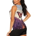 thumbnail image 3 of Lsque Butterfly Over Lavender Printed Workout Tank Tops for Women, Athletic Sports Tank Tops, Compression Sleeveless Dry Fit Shirts,Sleeveless Yoga Shirt-X-Large, 3 of 9