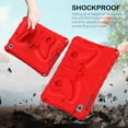 thumbnail image 4 of for iPad mini 1/2/3/4/5 Case for Kids with 90° Rotatable Folding Butterfly Stand Shoulder Strap Cover Heavy Duty Protection for iPad mini 1/2/3/4/5, Red, 4 of 6
