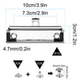 thumbnail image 5 of Clips for Clipboard 13PCS+52 Rivets, DIY 10cm Mountable Heavy Duty Stainless Steel Low-Profile Lightweight Spring-Loaded Retractable Hanging Hole Rubber Feet Corner Grips Office Business Class, 5 of 7