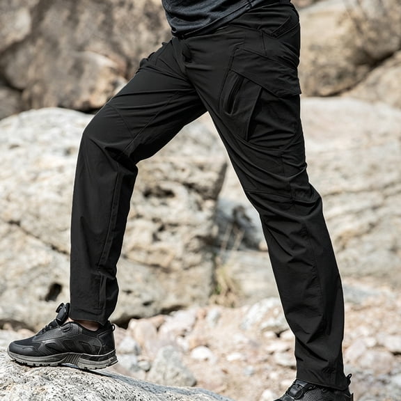 Men's Multi-Pocket Outdoor Cargo Pants Stretch Straight Leg Daily Casual Wear