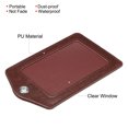 thumbnail image 4 of Soporte Vertical PU Cuero Soporte ID Ventana Impermeable para Oficina Rojo oscuro Unique Bargains, 4 of 5