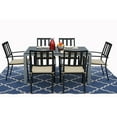 thumbnail image 5 of Kozyard Coolmen Outdoor Square Wrought Iron Frame Metal 6-Person Dining Table (Grey), 5 of 5