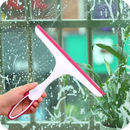 Window Glass Wiper Cleaner Squeegee Shower Bathroom Mirror Brush