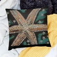 thumbnail image 2 of SHANXI Seas The Day Throw Pillow Cover Beach Starfish On Black Background Cushion Cover Coastal Sea Theme Home Decorative Pillowcases 22x22in, 2 of 5