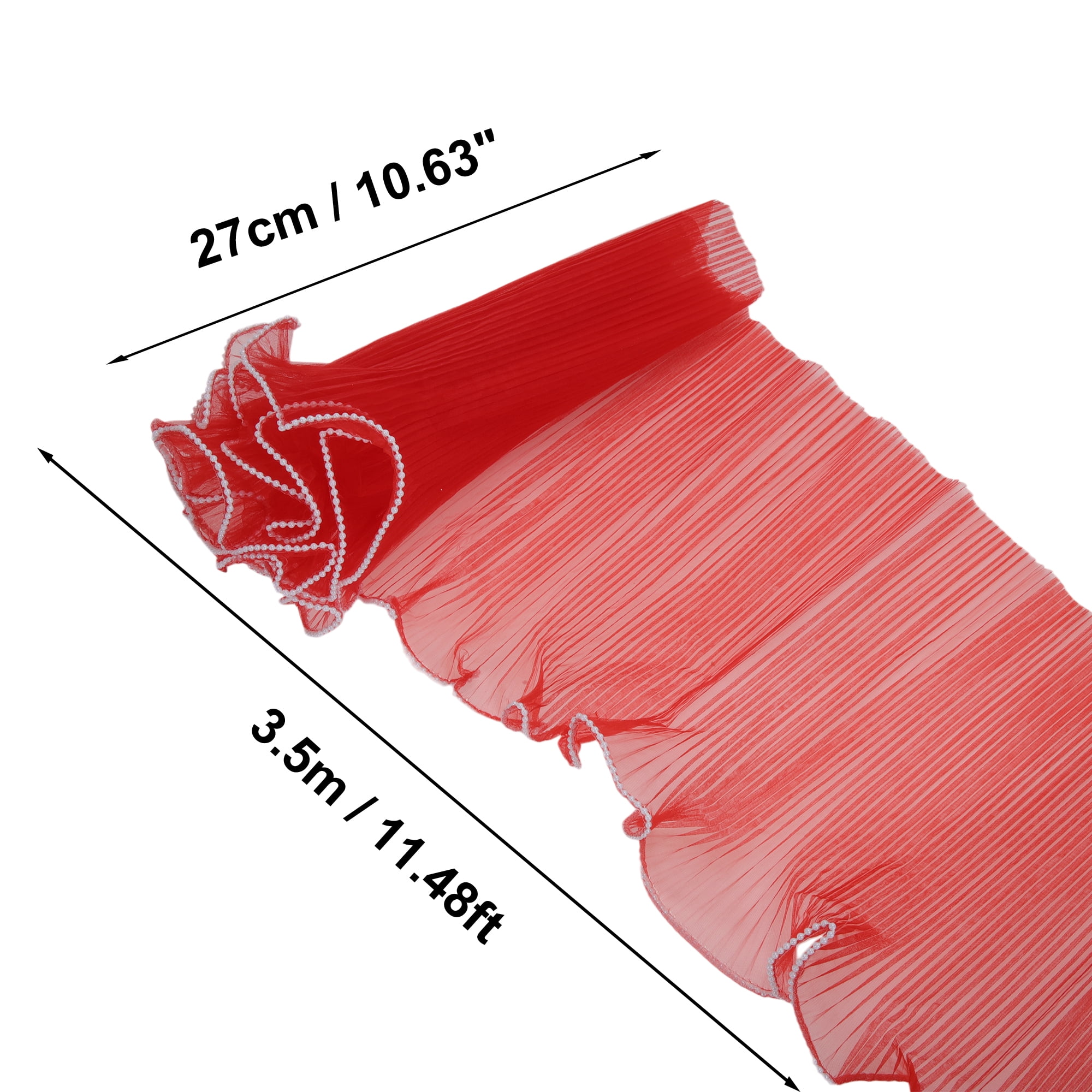 Unique Bargains Faux Pearl Edge Flower Wrap Paper for All Occasions 1 Pc Red