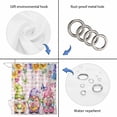 thumbnail image 5 of Watercolor Gnomes Floral Bathroom Shower Curtains with 12 Hooks Waterproof Shower Curtain for Stalls Bathtubs Spring Butterflies Flowers Pink Plaid Decorative Bathroom Privacy Curtain 54x78 Inches, 5 of 9