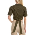 thumbnail image 2 of Derek Lam 10 Crosby womens  Ragean Linen-Blend Wrap Top, 10, Green, 2 of 3