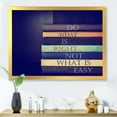 thumbnail image 3 of Designart 'Do What Is Right Not What Is Easy On Books' Traditional Framed Art Print, 3 of 4