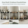 thumbnail image 5 of 2-Tier Metal Corner Countertop Organizer, Sturdy Bathroom & Vanity Shelf with Guardrails, Space-Saving Storage for Kitchen, Bathroom Essentials, 5 of 8