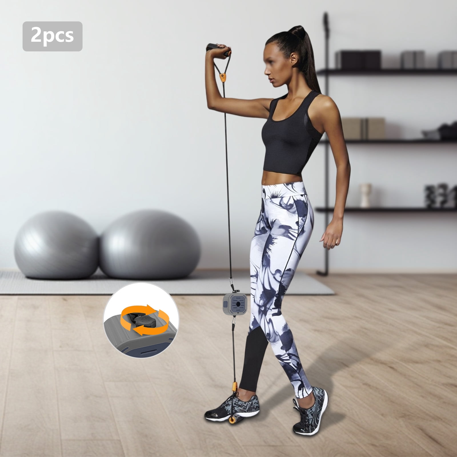 Dwellnix Workout Bands Pump Set Exercise Bands Handles Fitness Pump and Band Kit
