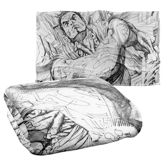 Superman Pencils Officially Licensed Silky Touch Super Soft Throw Blanket 36" x 58"