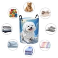 thumbnail image 3 of Lsque Cute Cloud Bichon Frise pattern Laundry Hamper Basket, Tall Woven Rope Hamper Basket for Clothes, Lightweight Storage Basket, Collapsible Waterproof-Medium, 3 of 8