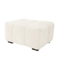 thumbnail image 3 of GZXS 35.4" Rectangular Upholstered Ottoman with Tufted Design, Multi-Use Chenille Fabric Footrest/Seat with Wood Base, White, 3 of 6