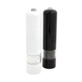 thumbnail image 3 of (2 pack) Kamenstein 8-Inch Battery Operated Prefilled Salt & Pepper Grinder Set, Black & White, 3 of 14