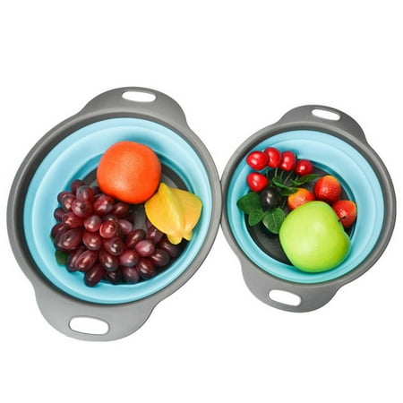 

ZKCCNUK Foldable Silicone Colander Fruit Vegetable Washing Basket Strainer Kitchen Tool Storage Under 10 on Clearance