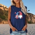 thumbnail image 2 of Birdeem Mode pour Femmes Confortable Fête de l'Indépendance Décontracté Col Rond Débardeur Imprimé Haut Blouse, 2 of 4