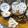 thumbnail image 4 of 8.75"L & 10.75"L Sullivans Christmas White Holiday Serving Bowl Set of 2, Multicolor, 4 of 5