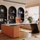 thumbnail image 4 of Conference Computer Desks Study Standing Vanity Bedroom Desk Accessories Office School Scrivania Cameretta Modern Furniture My Lux Decor Round, 4 of 28