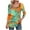Orange, variant on ZQUUVOU Women's T-Shirt Casual Printed Square Neck 3/4 Sleeve Tunic Blouse G-Purple (L)