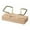 Beige, variant on Business Card Holder Metal Desktop Organizer with Wood Base 10.7*5.3*4.7cm for Office Hotel Restaurant Wood Business Card Holder